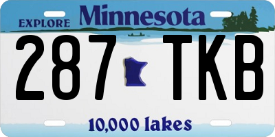 MN license plate 287TKB