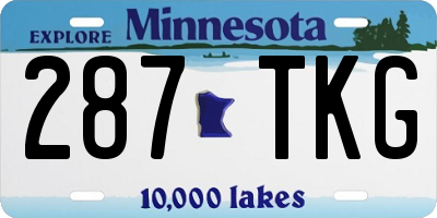 MN license plate 287TKG
