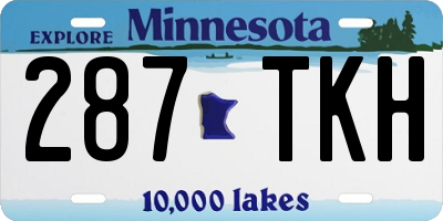 MN license plate 287TKH