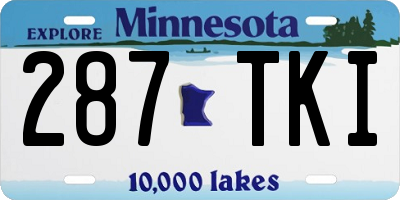 MN license plate 287TKI