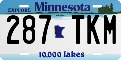 MN license plate 287TKM