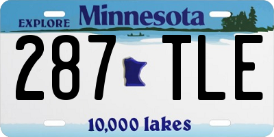 MN license plate 287TLE