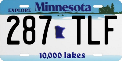 MN license plate 287TLF