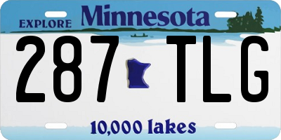MN license plate 287TLG