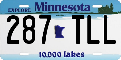 MN license plate 287TLL