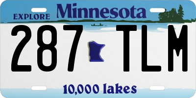 MN license plate 287TLM