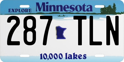 MN license plate 287TLN