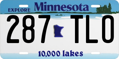 MN license plate 287TLO