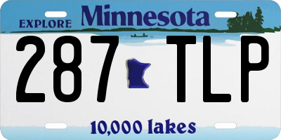 MN license plate 287TLP