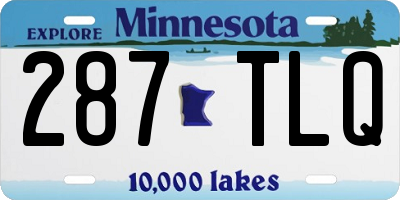 MN license plate 287TLQ
