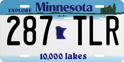 MN license plate 287TLR