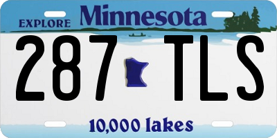 MN license plate 287TLS