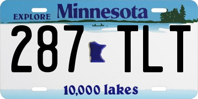 MN license plate 287TLT