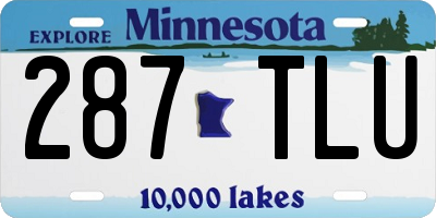 MN license plate 287TLU