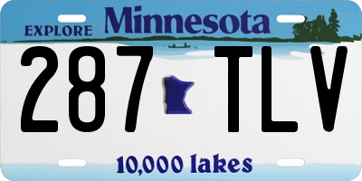 MN license plate 287TLV
