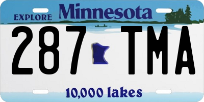 MN license plate 287TMA