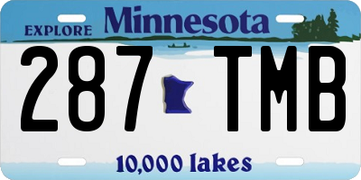 MN license plate 287TMB