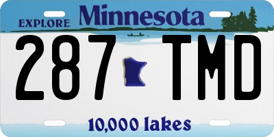 MN license plate 287TMD