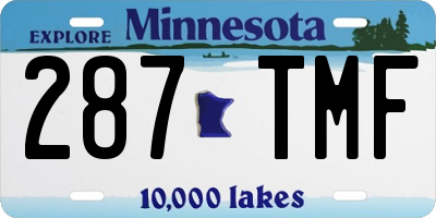 MN license plate 287TMF