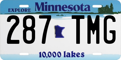 MN license plate 287TMG
