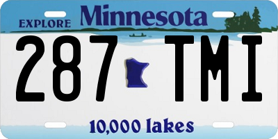 MN license plate 287TMI