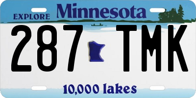 MN license plate 287TMK