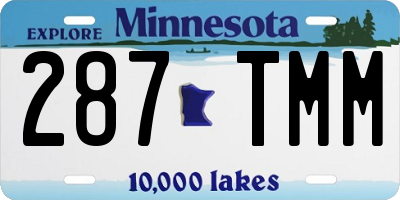 MN license plate 287TMM