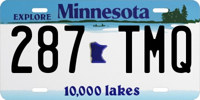 MN license plate 287TMQ