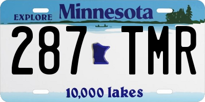 MN license plate 287TMR