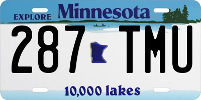 MN license plate 287TMU
