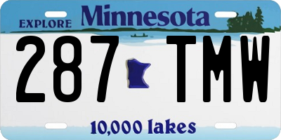 MN license plate 287TMW