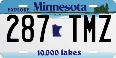 MN license plate 287TMZ