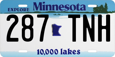 MN license plate 287TNH
