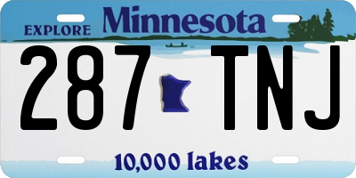 MN license plate 287TNJ