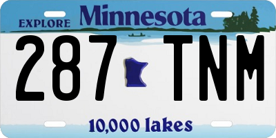 MN license plate 287TNM