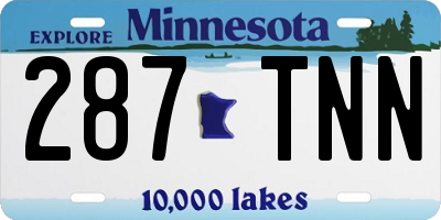 MN license plate 287TNN