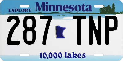 MN license plate 287TNP