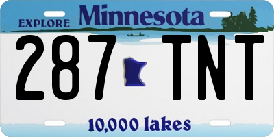 MN license plate 287TNT