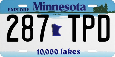 MN license plate 287TPD