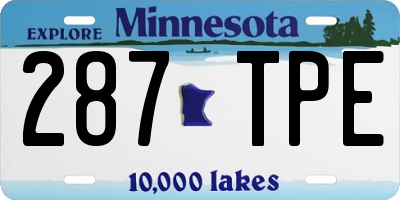 MN license plate 287TPE