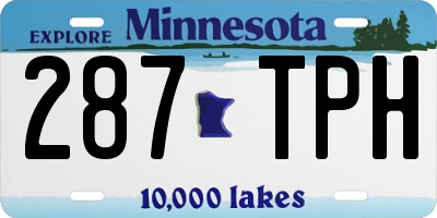 MN license plate 287TPH