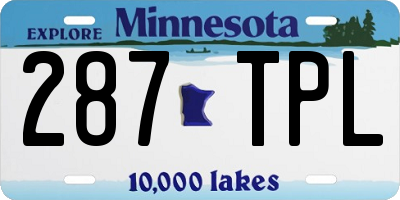 MN license plate 287TPL
