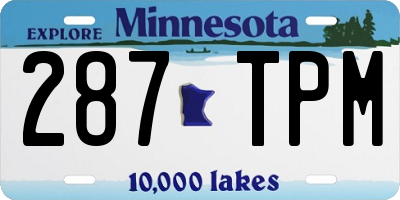 MN license plate 287TPM