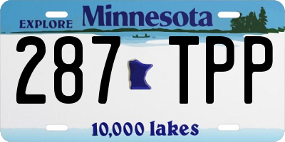 MN license plate 287TPP