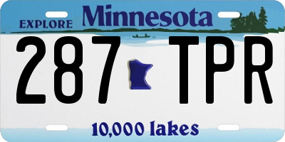 MN license plate 287TPR