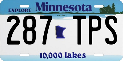 MN license plate 287TPS