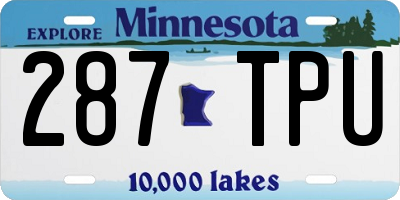 MN license plate 287TPU