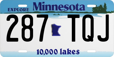 MN license plate 287TQJ