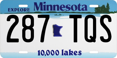 MN license plate 287TQS