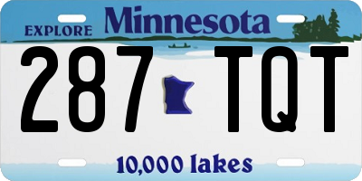 MN license plate 287TQT